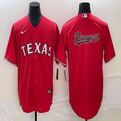 Nike Texas Rangers blank red majestic baseball jersey big logo-BD