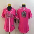 Women New York Giants blank pink baseball jerseys Joint name-BD 01