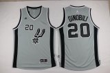 San Antonio Spurs 20# Manu Ginobili gray nba basketbal jersey