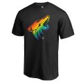 Men's Arizona Coyotes Fanatics Branded Black Rainbow Pride T-Shirt