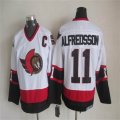 Ottawa Senators #11 Daniel Alfredsson White CCM NHL Jerseys C patch