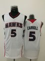 Atlanta Hawks 5# DeMarre Carroll white nba basketball jersey