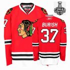 2013 NHL Stanley Cup Chicago Blackhawks #37 BURISH Red Jerseys