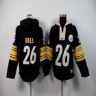 Pittsburgh Steelers #26 Le Veon Bell black nfl Hooded Sweatshirt