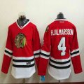 Chicago Blackhawks #4 Niklas Hjalmarsson red Ice hockey jerseys