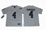 Youth Heather Gray Michigan Wolverines Jim Harbaugh 4 College Football Limited Jerseys - Gridiron Gray II