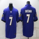 Nike Baltimore Ravens #7 Bashod Bateman purple Color Rush Limited Jersey 01