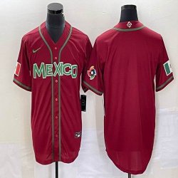 2023 World Cup Mexico red blank majestic baseball jerseys 18