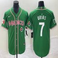 2023 World Cup Mexico #7 Julio Urias green red majestic baseball jerseys 186