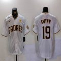 Nike San Diego Padres #19 Tony Gwynn white MLB baseball jerseys-BD 02