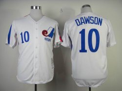 Montreal Expos 10 DAWSON white mlb Jerseys