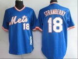 New York Mets Strawberry 18 Blue mlb jersey