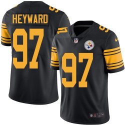 Men Pittsburgh Steelers #97 Heyward Nike black Color Rush Limited Jersey