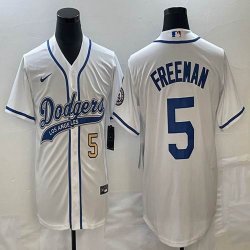 Nike Los Angeles Dodgers #5 Freddie Freeman white majestic baseball Jerseys Joint name -BD