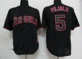 MLB Los Angeles Angels 5 pujols Black Fashion Jerseys