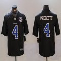 Nike Dallas Cowboys #4 Dak Prescott black throwback Color Rush Limited Jersey-BD 01