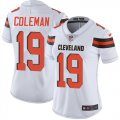 Women Browns #19 Coleman white Nike Color Rush Limited Jerseys