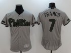 Philadelphia Phillies #7 Maikel Franco gray Commemorative version Flexbase Authentic Collection Jersey