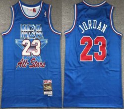 Chicago Bulls #23 Michael Jordan skyblue Throwback NBA All Star nba Jerseys