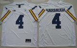 Jordan Brand Michigan Wolverines Jim Harbaugh 4 College Football Limited Jersey - White