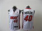 Miami Heat 40 HASLEM white nba jerseys