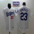 Los Angeles Dodgers Adrian Gonzalez 23# white Flexbase Authentic Collection Jersey 2020 Dodger World Series Champions