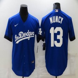 New Nike Los Angeles Dodgers #13 Max Muncy blue majestic baseball jersey