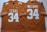 Texas Longhorns #34 Ricky Williams yellow college football jersey-PNS