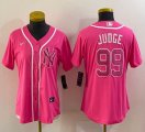 Youth Nike New York Yankees #99 Aaron Judge pink majestic baseball Jersey