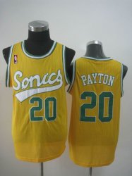 Seattle SuperSonics #20 Gary Payton yellow NBA basketball Jersey