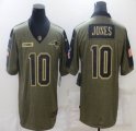 Nike New England Patriots #10 Jonathan Jones green 2021 Salute to Service Limited Jersey