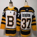 Youth Adidas Boston Bruins #37 Patrice Bergeron White black NHL Jerseys