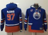 Youth Connor Mcdavid #97 Edmonton Oilers blue NHL Hooded Sweatshirt