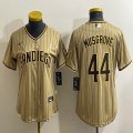 Women Nike San Diego Padres #44 Musgrove beige majestic baseball jerseys