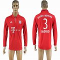 2016-2017 Bayern Munich ALONSO #3 red long sleeves soccer jerseys home