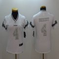 women Dallas Cowboys #4 Dak Prescott nike Platinum White nfl Jerseys