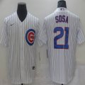 Nike Chicago Cubs #21 Sammy Sosa white majestic baseball jersey-BD