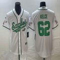 Nike Philadelphia Eagles #62 Jason Kelce white baseball jerseys Joint name BD 01