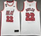 Nike Miami Heat #22 Jimmy Butler white nba basketball jerseys 6 patch-XD