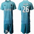 2018-2019 Olympique de Marseille skyblue #26 THAUVIN soccer jersey away