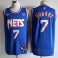 Nike Brooklyn Nets #7 Kevin Durant blue NBA Jersey 75th -LC