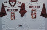 Oklahoma Sooners #6 Baker Mayfield white fashion college football jersey(1)