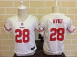 Nike san francisco 49ers #28 Carlos Hyde white toddler nfl jerseys