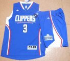 Los Angeles Clippers #3 Chris Paul blue NBA basketball suits