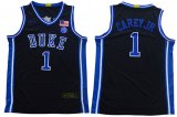 Duke Blue Devils #1 Vernon Carey Jr. black V Neck College Basketball jersey