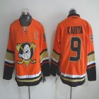 New Anaheim Ducks #9 Paul Kariya orange ice Hockey Jersey