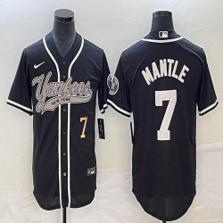 Nike New York Yankees #7 Mickey Mantle black majestic baseball Jersey Joint name