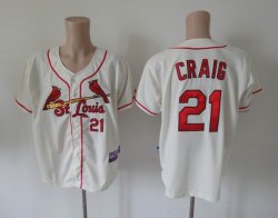 St.Louis Cardinals CRAIG 21 beige MLB Jerseys