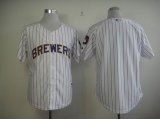 Milwaukee Brewers blank white stripe MLB Jerseys