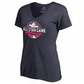 Fanatics Branded Women 2018 MLB All-Star Game Logo V-Neck T-Shirt - Navy